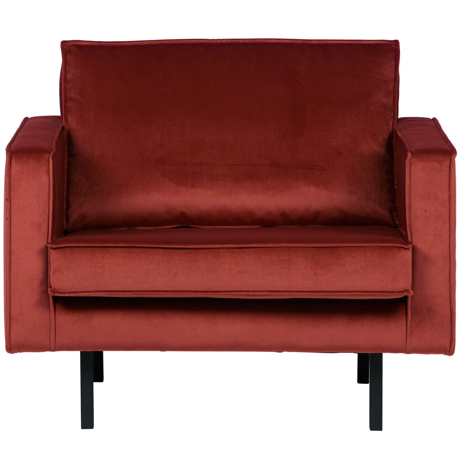WOOOD fauteuil Rodeo - Velvet - Chestnut - 85x105x86