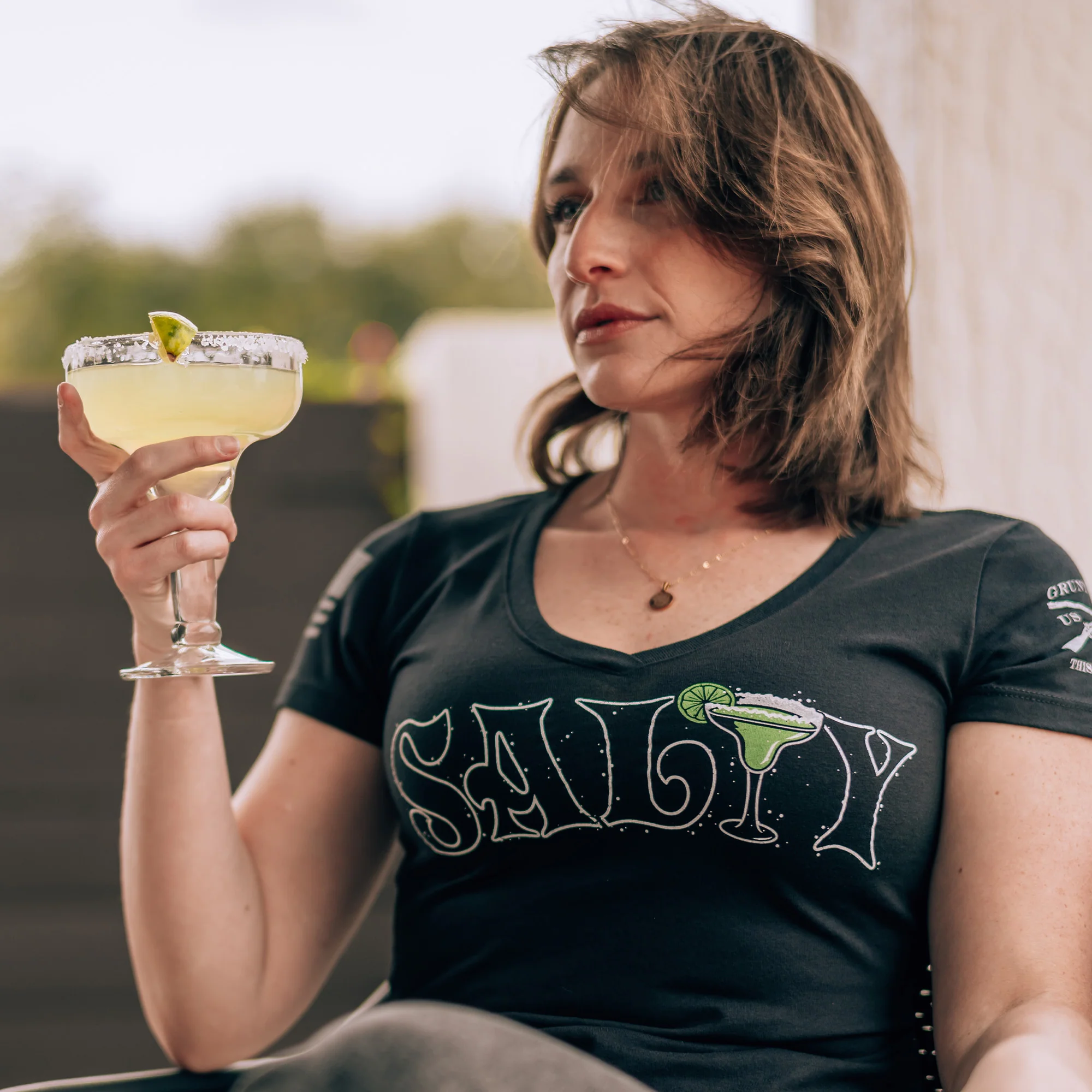 Women's Salty V-Neck - Black