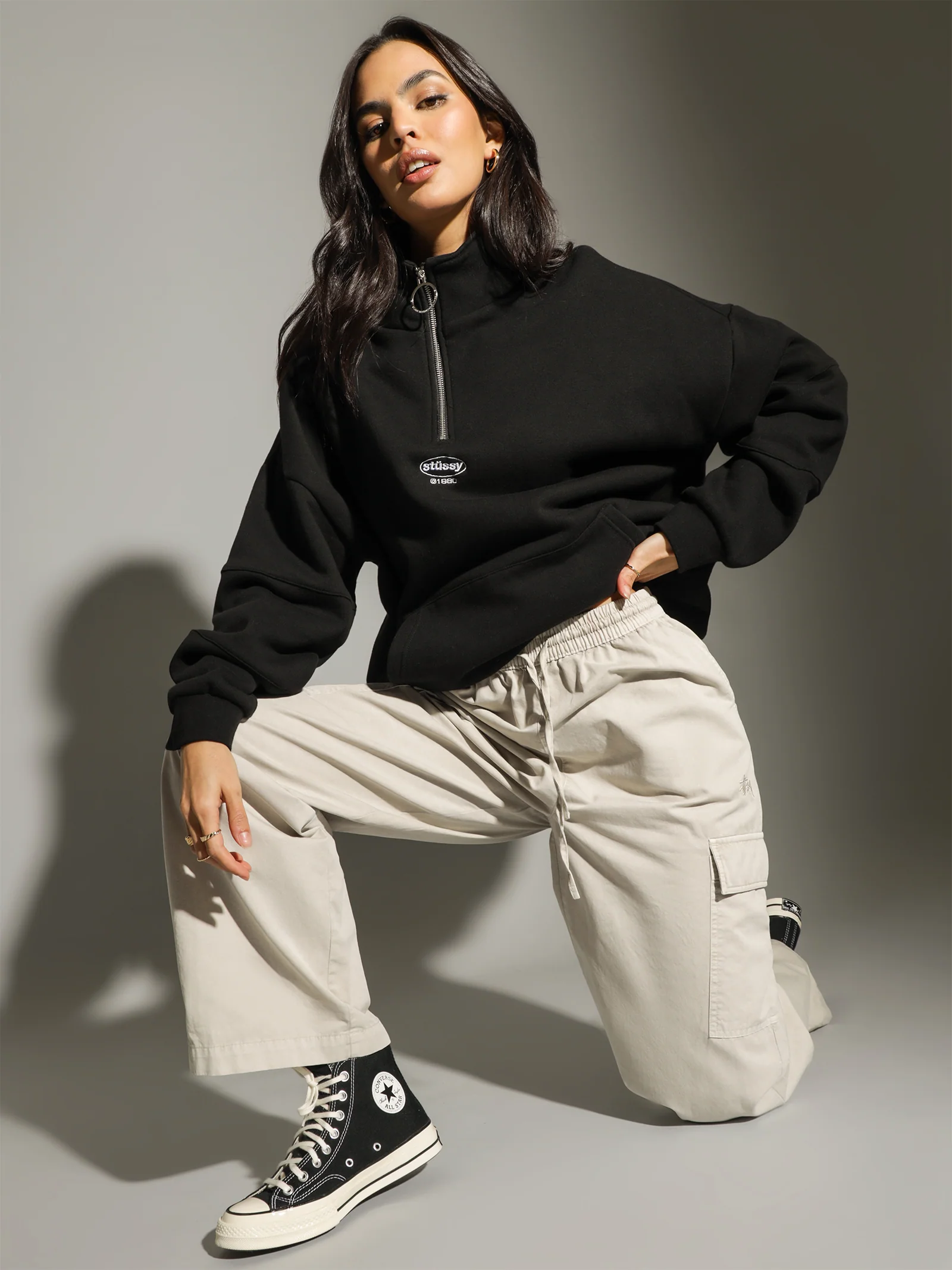 Soul Panelled 1/4 Zip Fleece