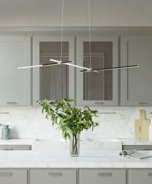 Lampa wisząca THASOS chromowana-biała LED 3x23W 4000K 1600lm Candellux