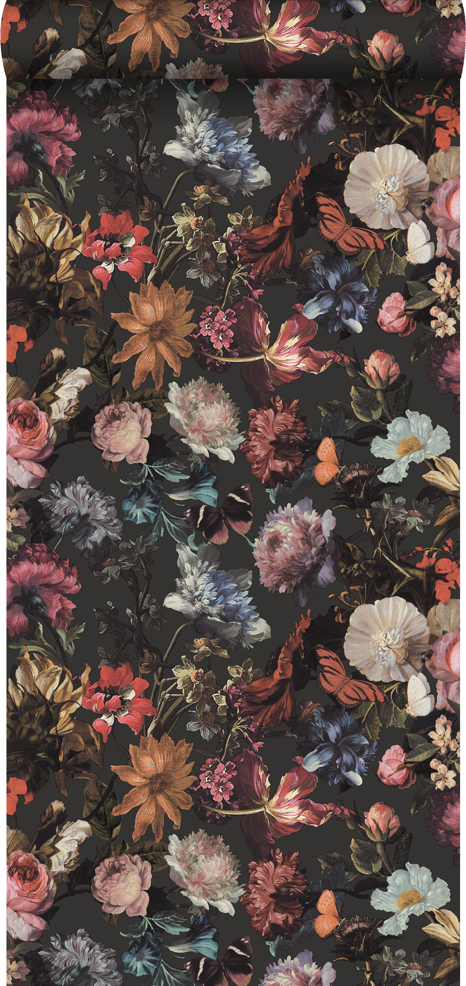 Walls4You behang bloemmotief grijs, roze en blauw - 53 cm x 10.05 m - 935330