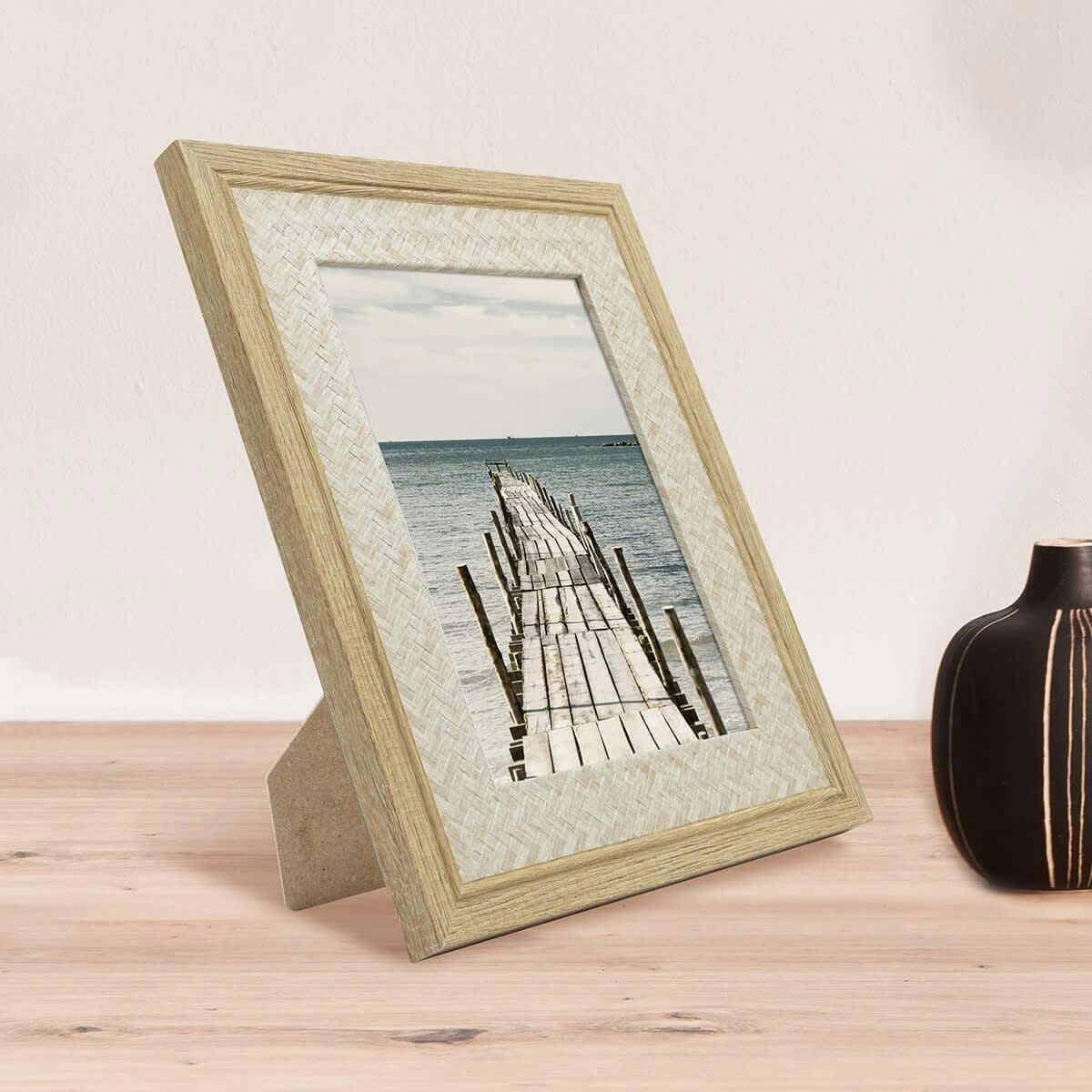 PALMA - Cadre photo bois 13x18 cm résine recyclée