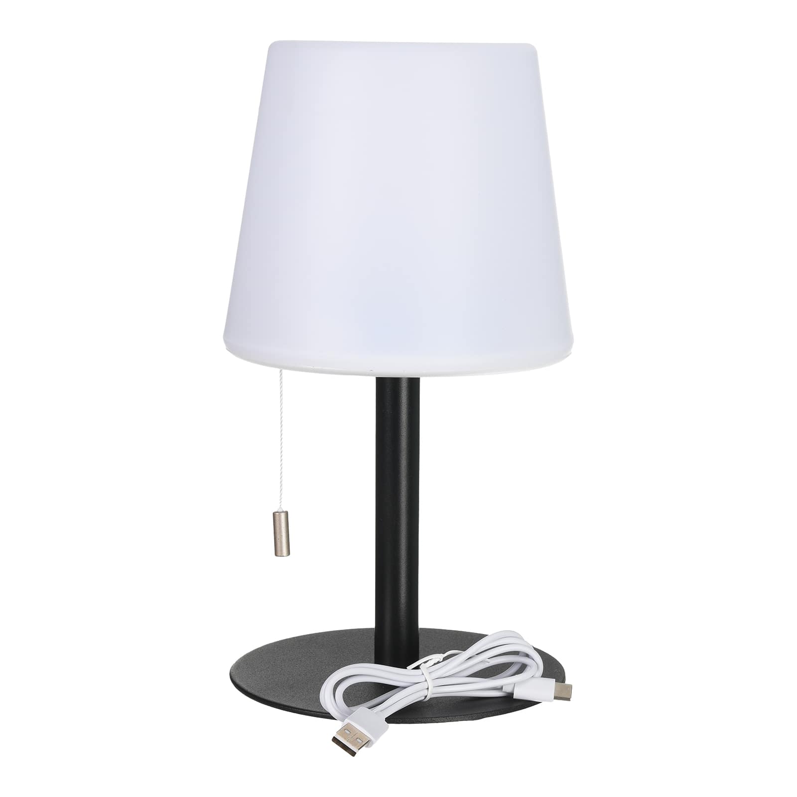 USB-Outdoor-Tischleuchte Weiß, ⌀ 15 cm, H 280 mm