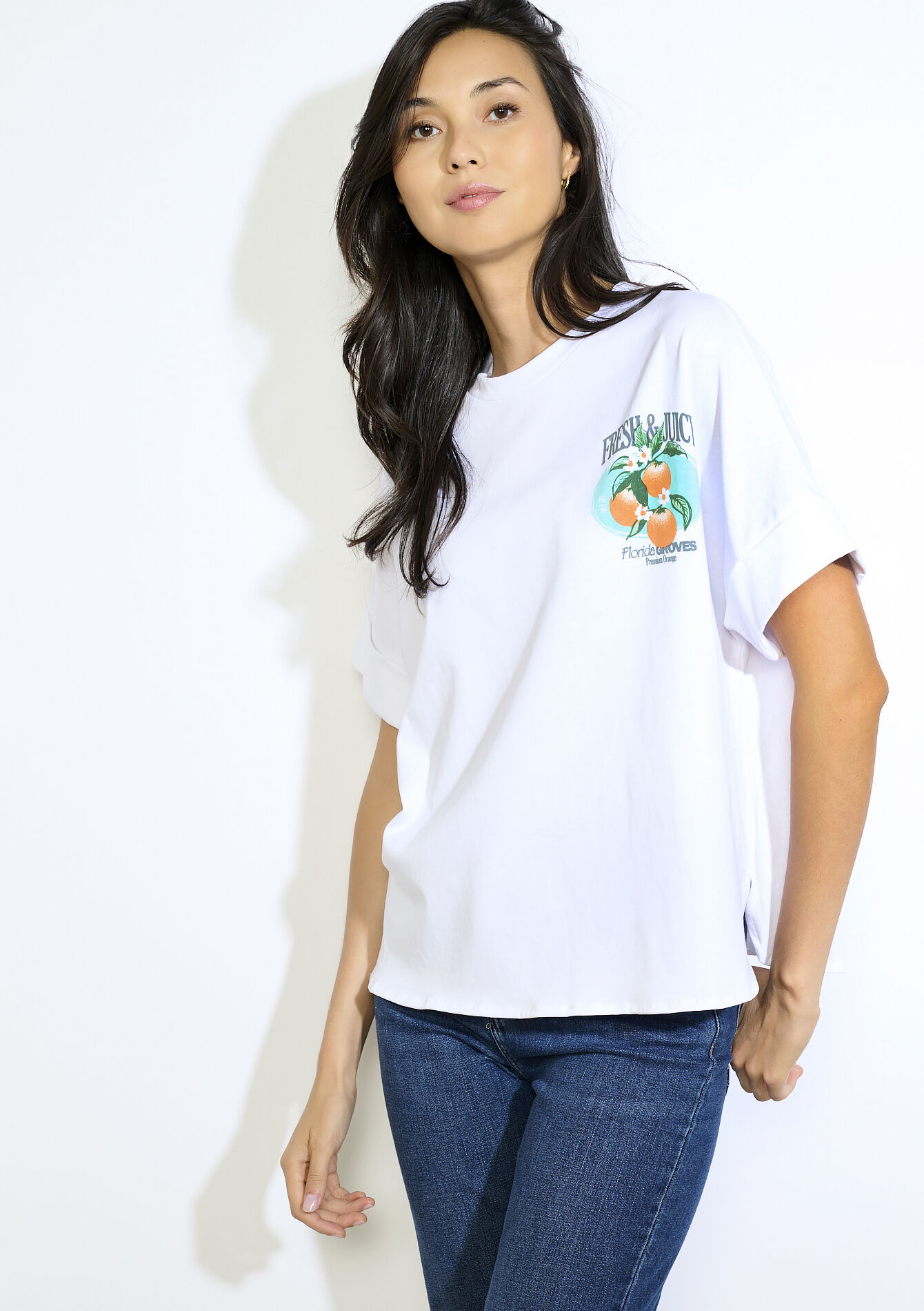 Fruitige print t-shirt