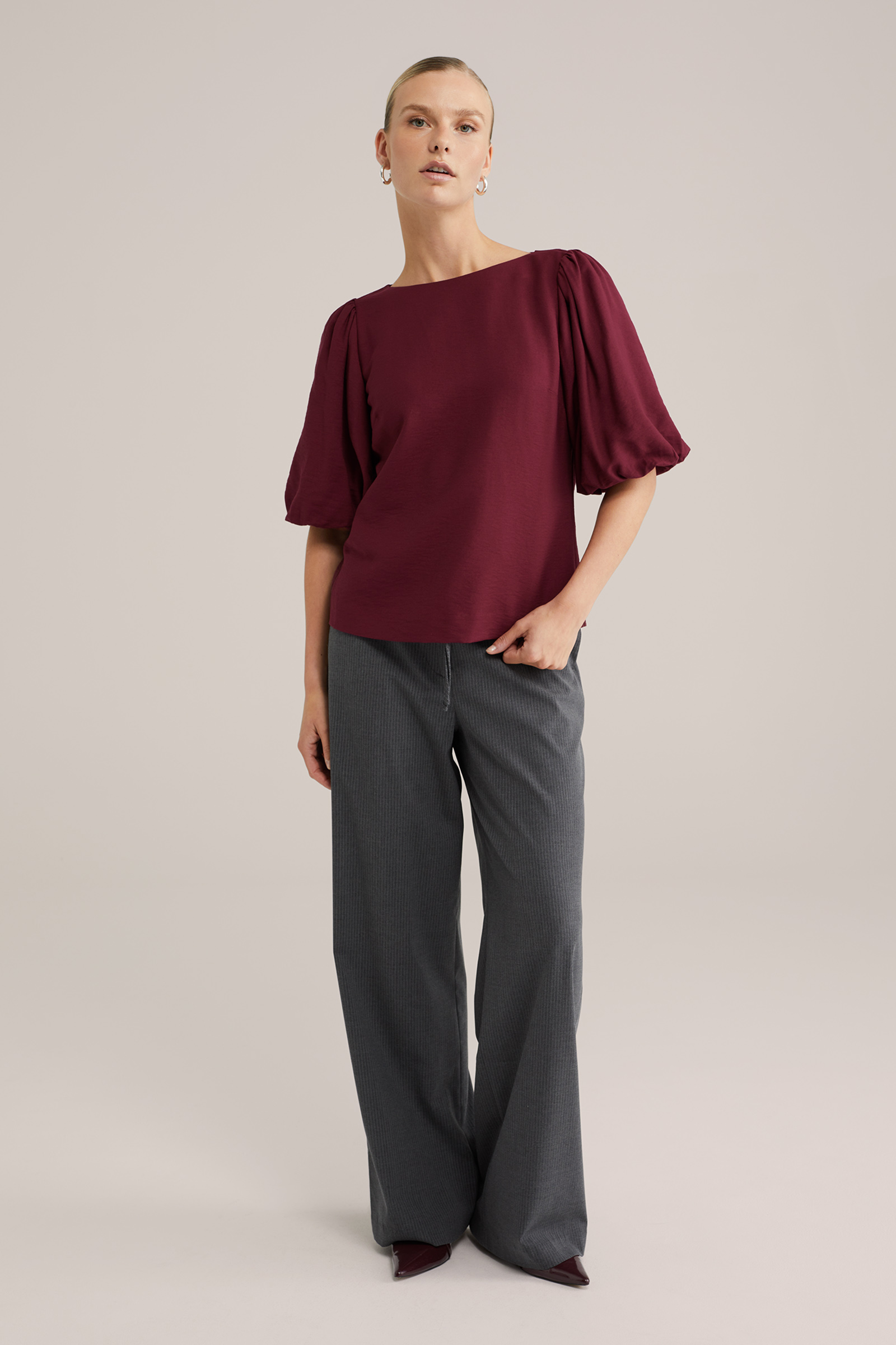 Dames Top met ballonmouwen