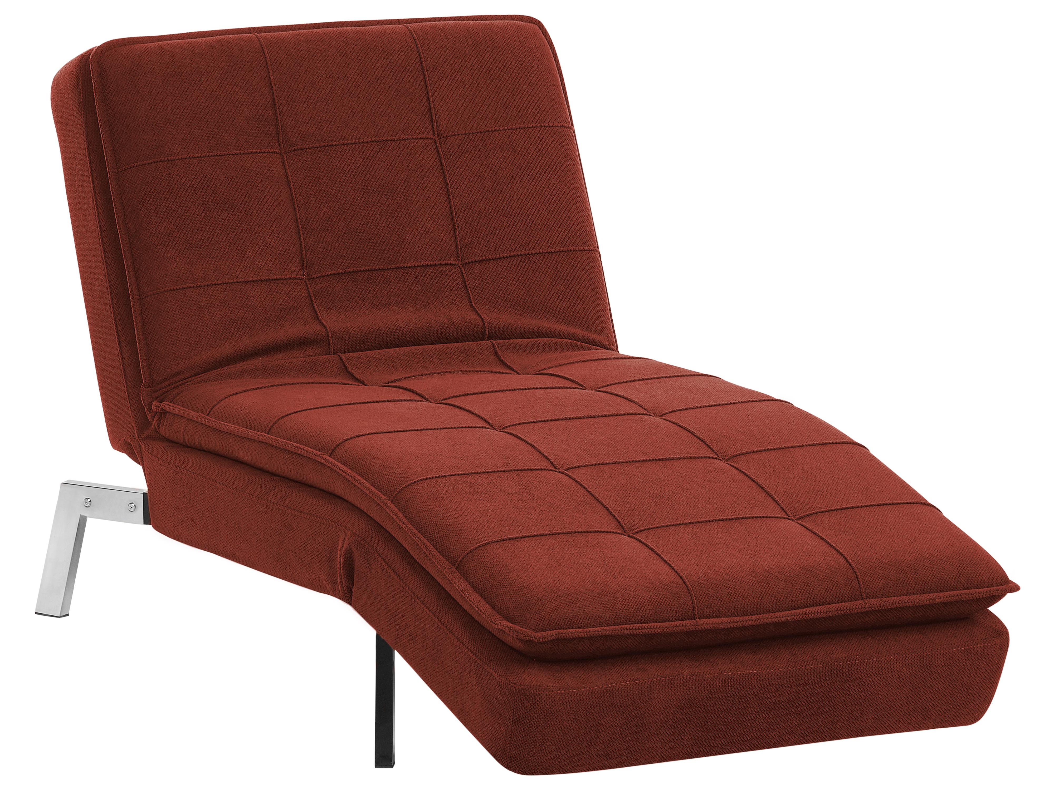 Chaise Longue LOIRET Fabric Red