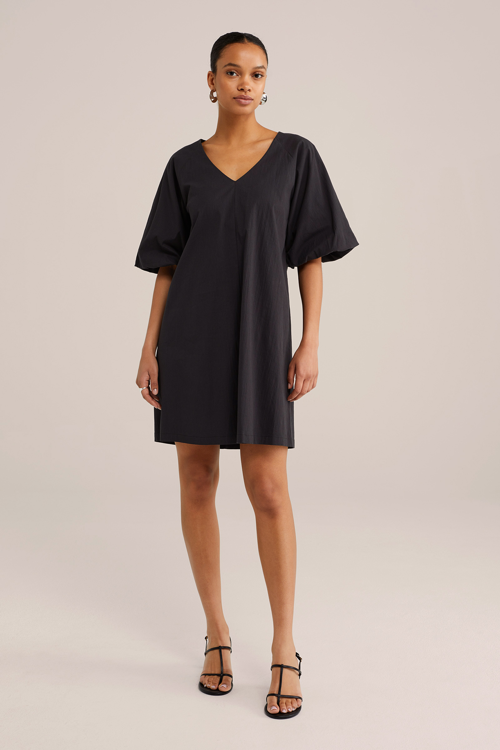 Dames jurk met ballonmouwen