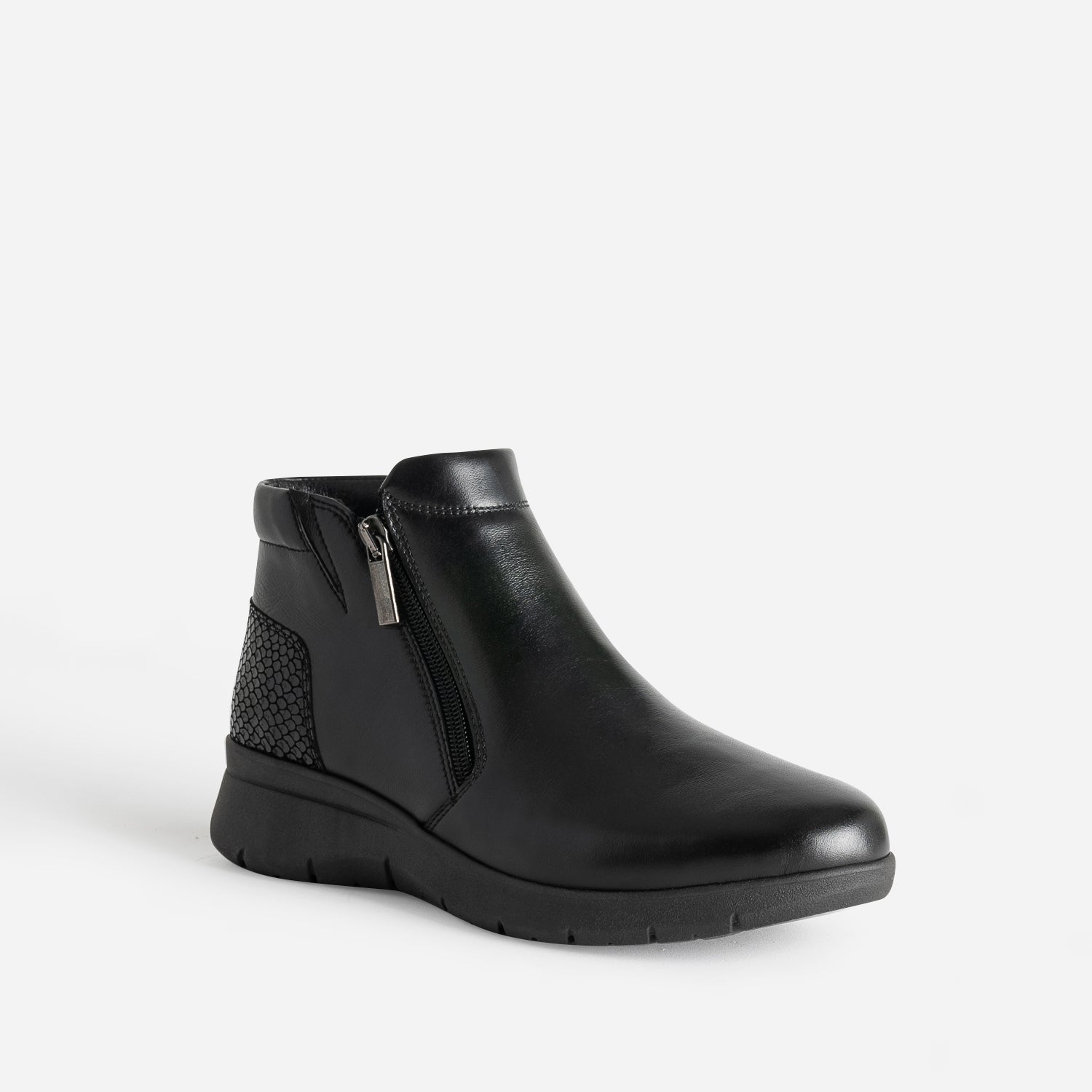 Boots FRANCE ARNO noir en cuir