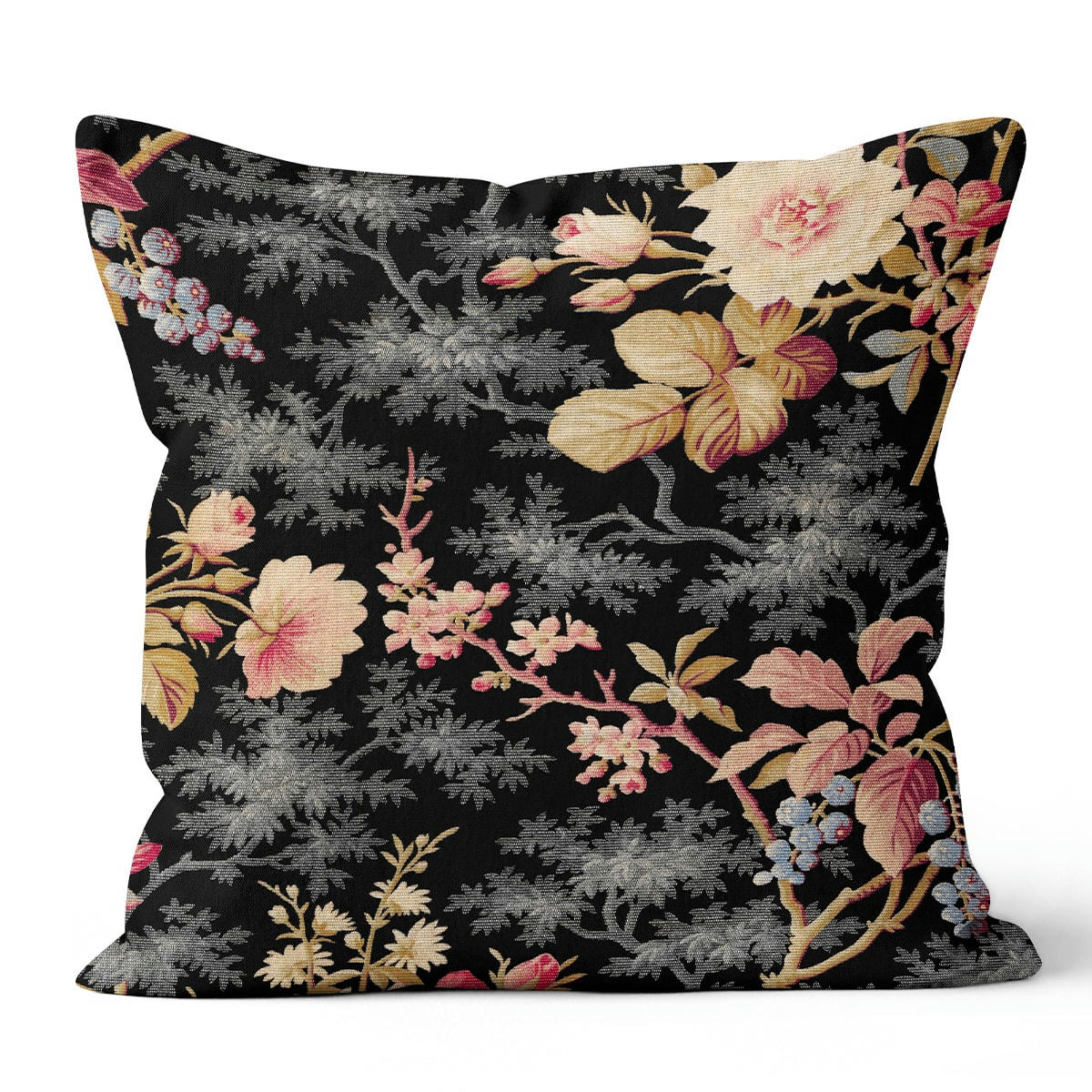 - Coussin déco automne polyester noir 40x40cm