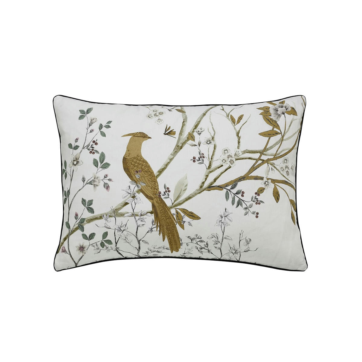 LES BELLES ÂMES - Housse de coussin en lin noir et blanc 40x60