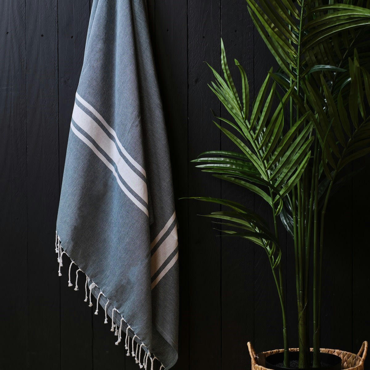 SPIRIT GARDEN - Serviette fouta en coton bleu 190x100