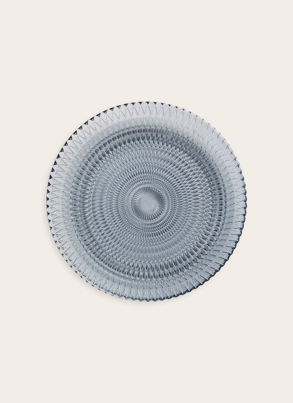 ASSIETTE A DESSERT EN VERRE BLEU NUAGE