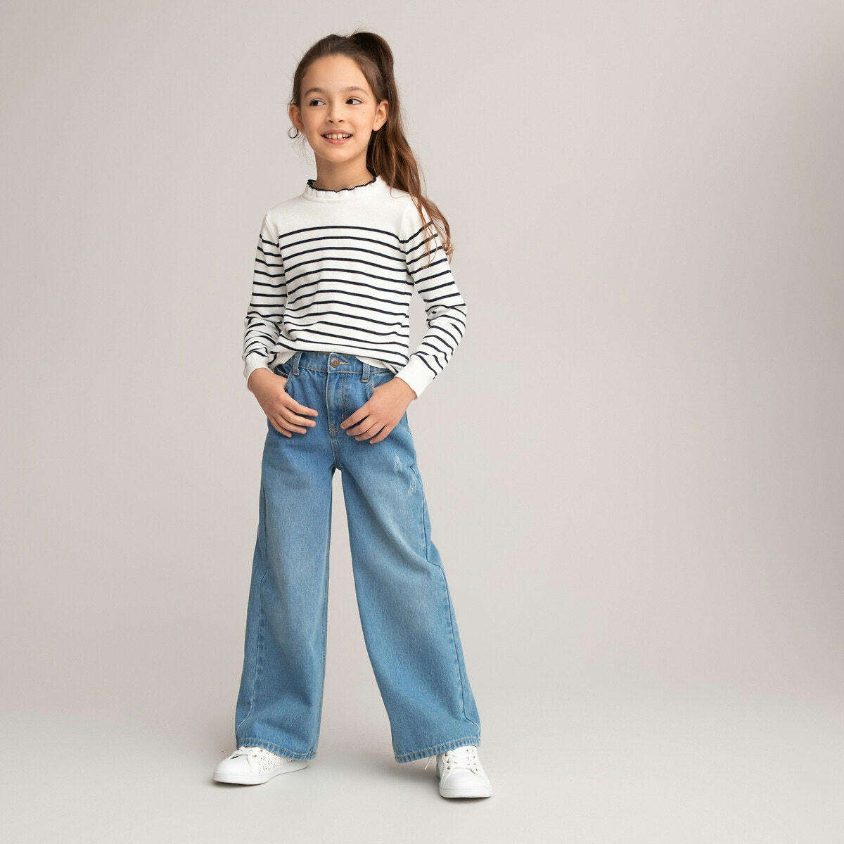 Pull marinière col fantaisie