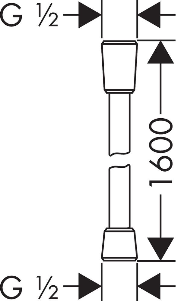 DUSJSLANGE HANSGROHE ISIFLEX 160CM