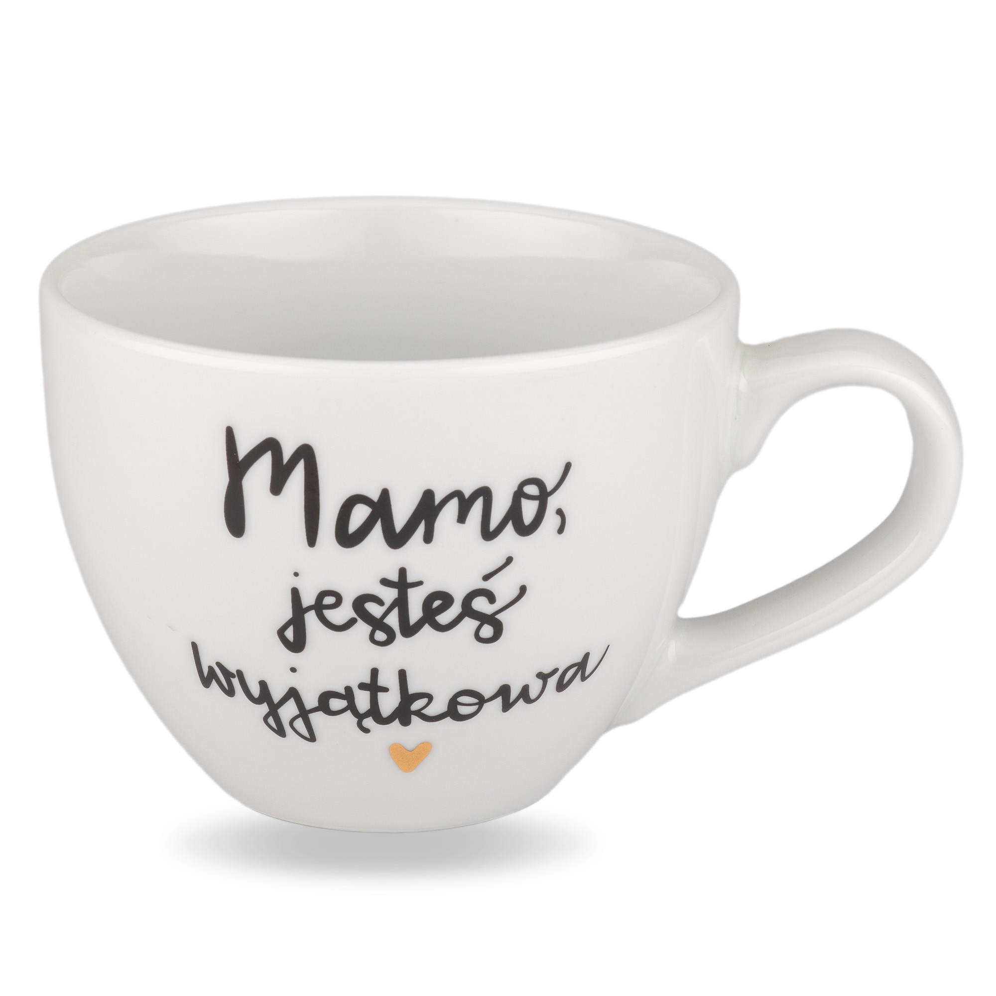 Kubek 500 ml - Mamo jesteś wyjątkowa ZŁOTE SERCE