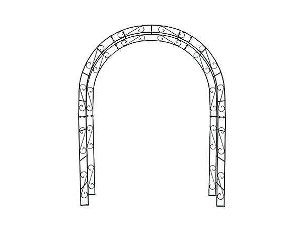 Arche de jardin ALEX sommet arrondi - 160 cm revêtement en poudre noir