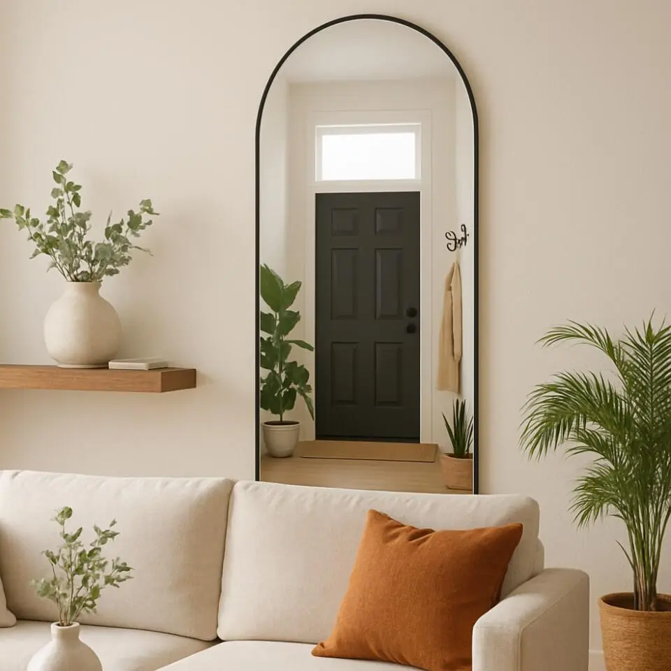 MISOU Spiegel Halfrond Julia - Zwart