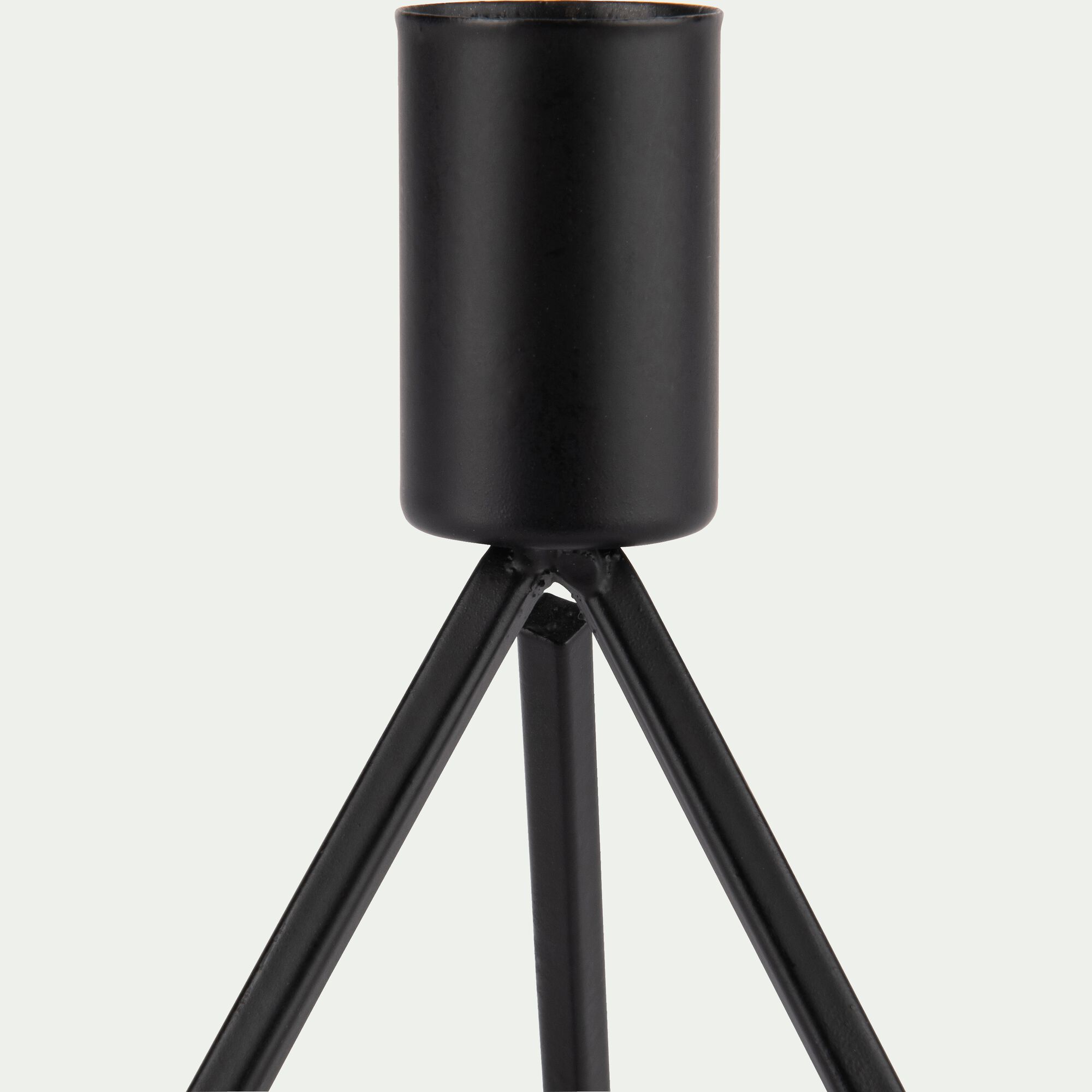 PYRAMIDE - Bougeoir trépied en métal - noir H13,5cm