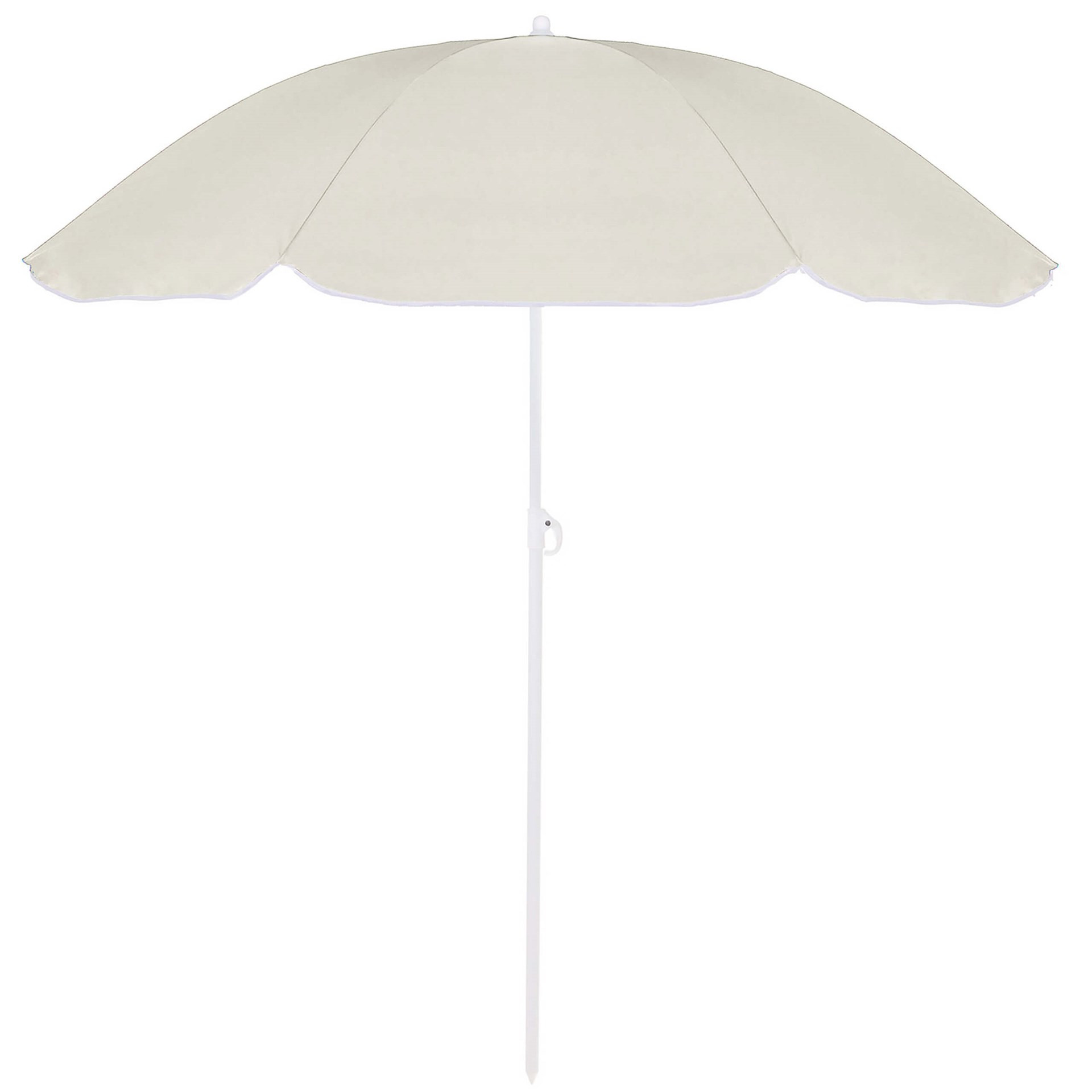 Parasol ogrodowy, składany parasol plażowy, z regulacją wysokości, beżowy