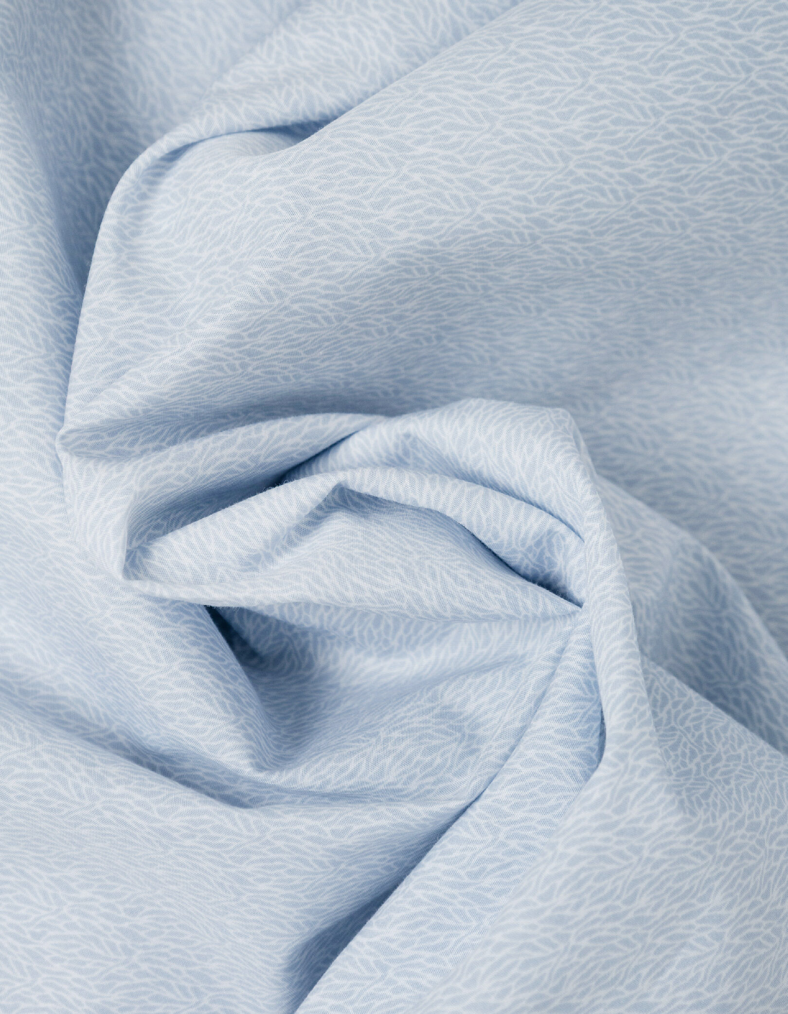 Chemise slim bleue coton bio imprimé minimaliste Homme