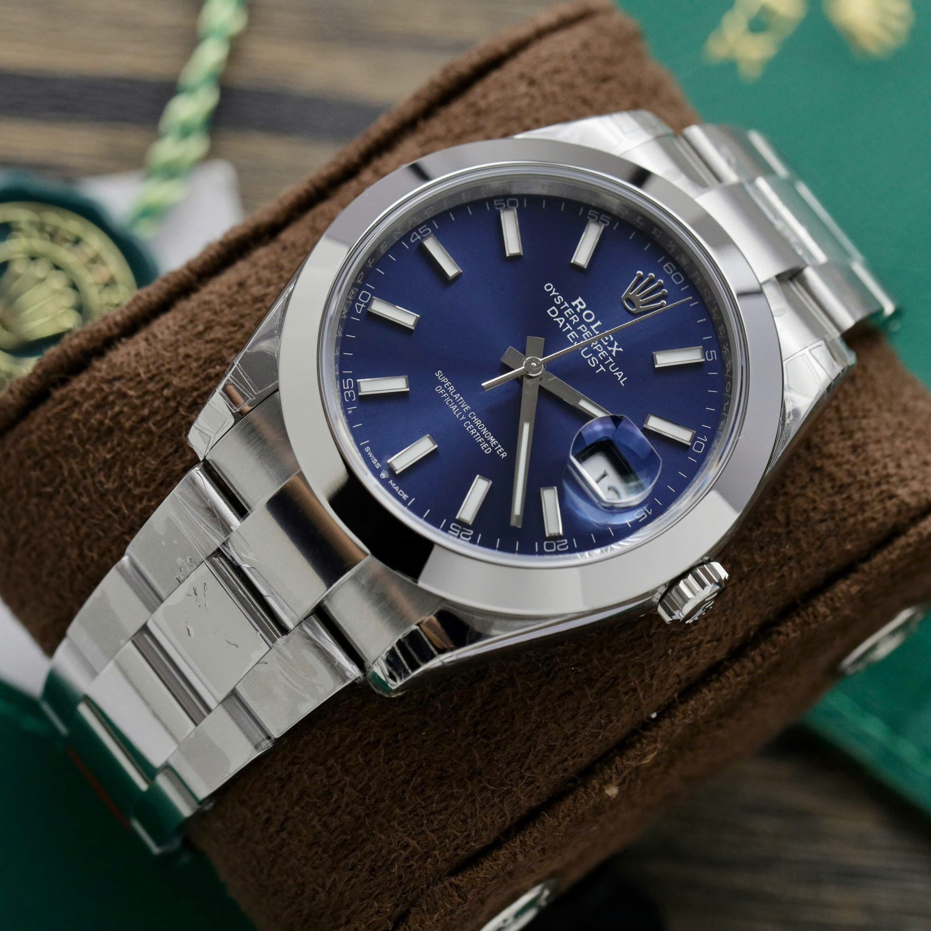 Rolex Datejust 126300 904L Steel Blue Dial 41mm Oyster Super Clone
