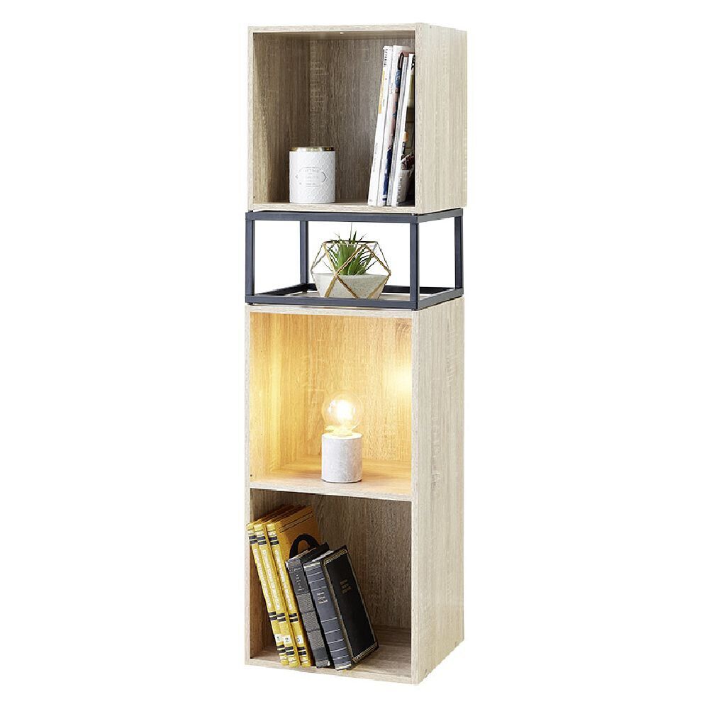 Pieds pour meuble Box Cube métal noir H17,5cm