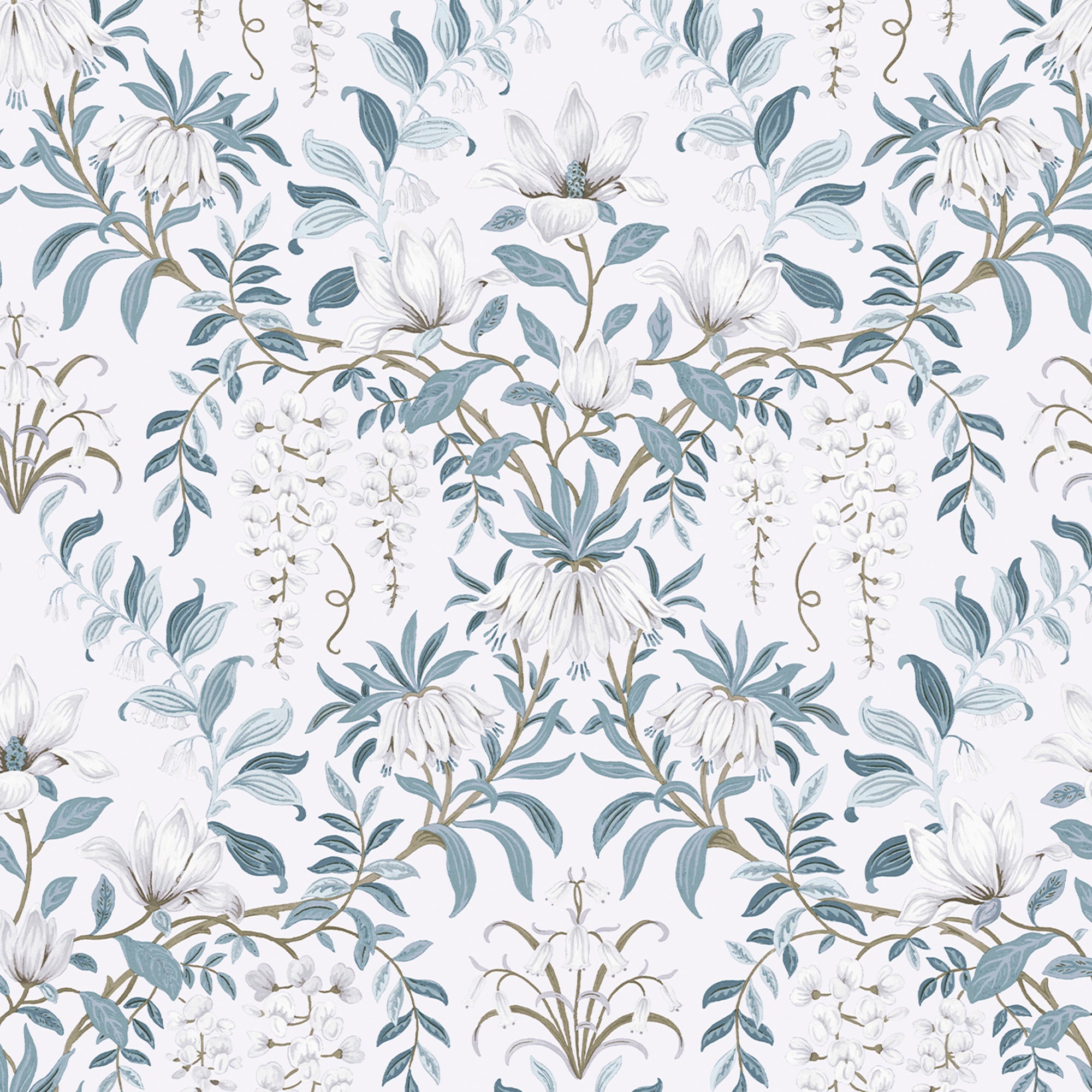 Laura Ashley Vliesbehang - Parterre Off White & Seaspray - 10mx52cm