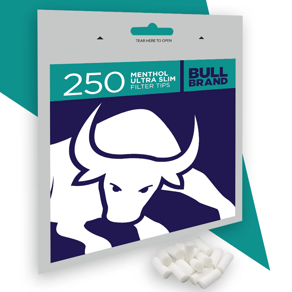Bull Brand Menthol Ultra Slim Filter Tips Bags 250's