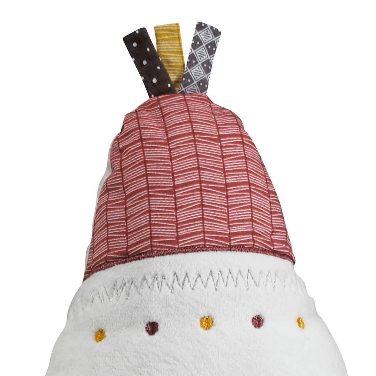 TIMOUKI - Coussin déco Tipi 27x22cm en polyester blanc