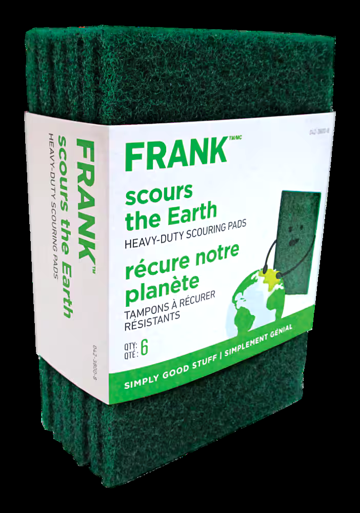 FRANK Heavy-Duty Scouring Pads / Scrub Sponges, 6-pk