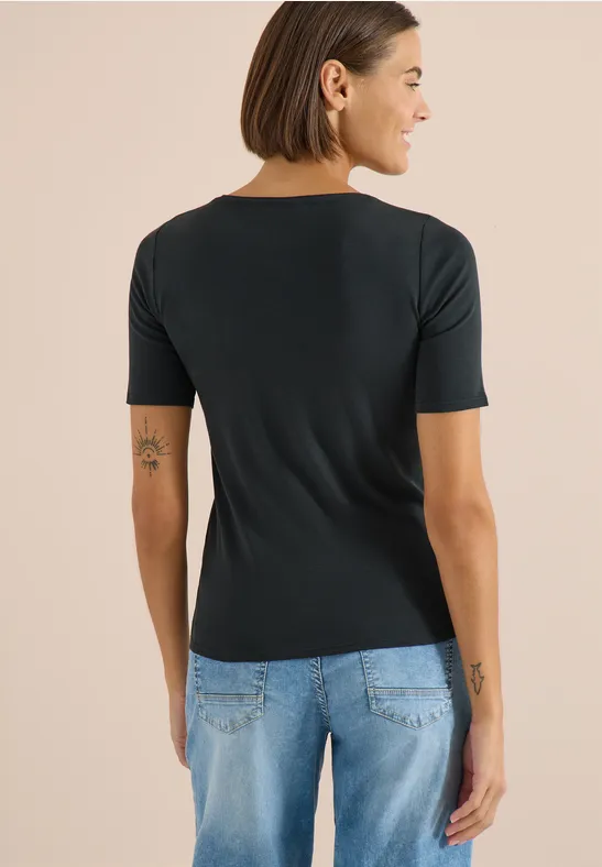 Basic T-Shirt aus Baumwolle