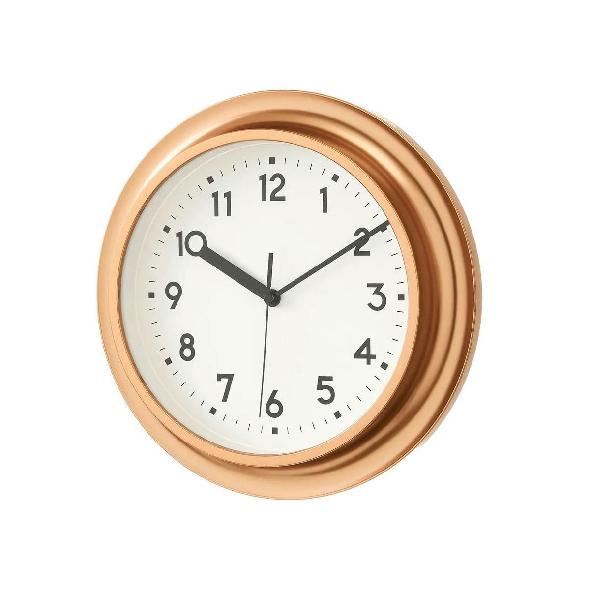 - Horloge murale ronde plastique couleur cuivre D25,5cm