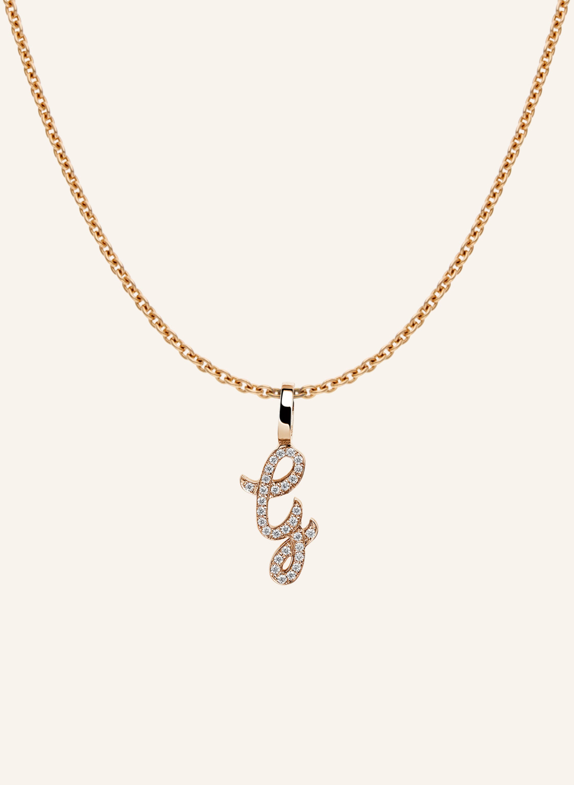 CADA Kette TINY DIAMOND LETTER
