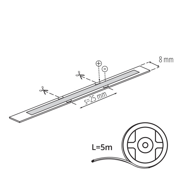 Taśma LED LL COB 10W 12 5m NW 66801 LightLogic barwa biała neutralna CRI