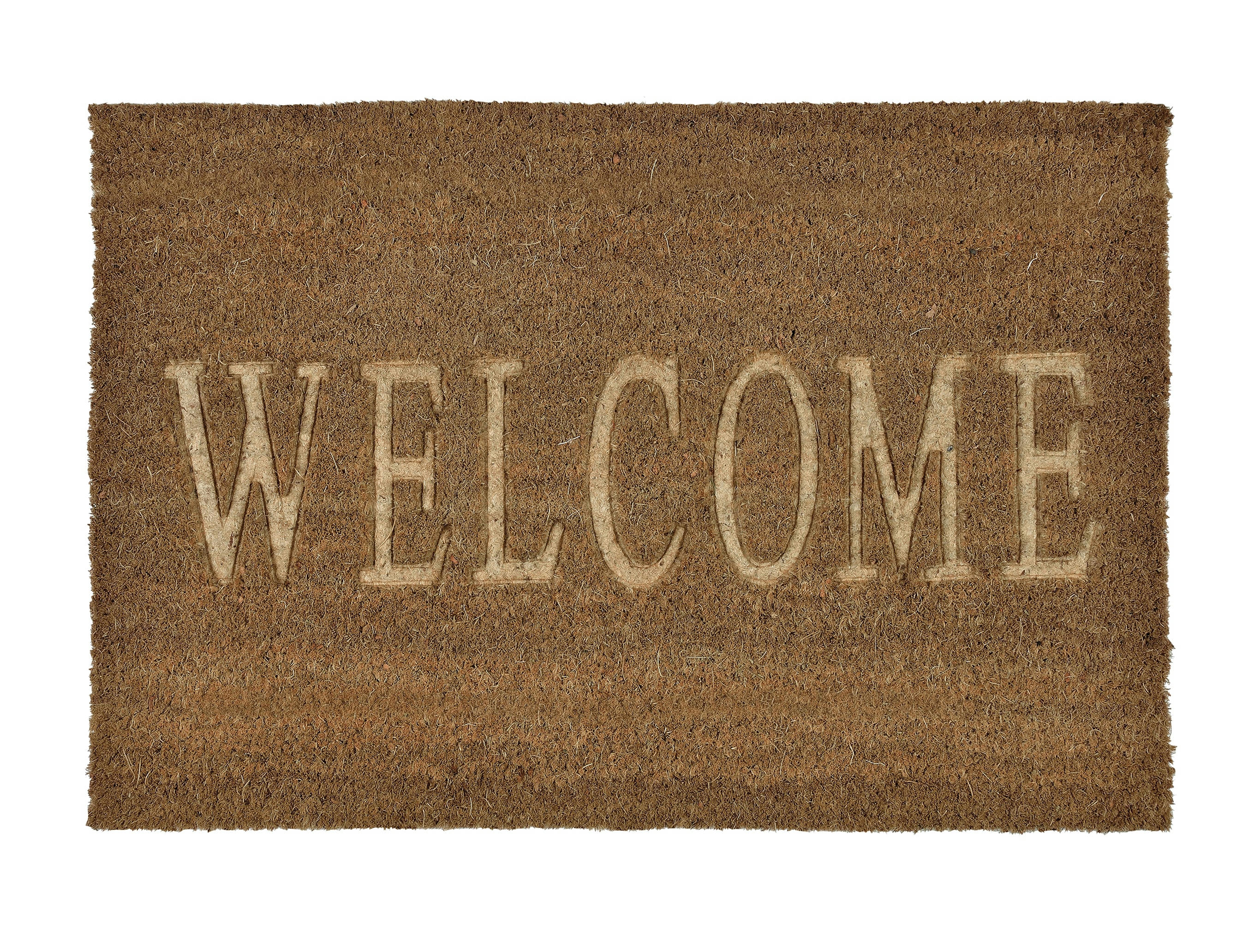 DOORMAT - Paillasson avec message en fibre de coco marron 40 x 60