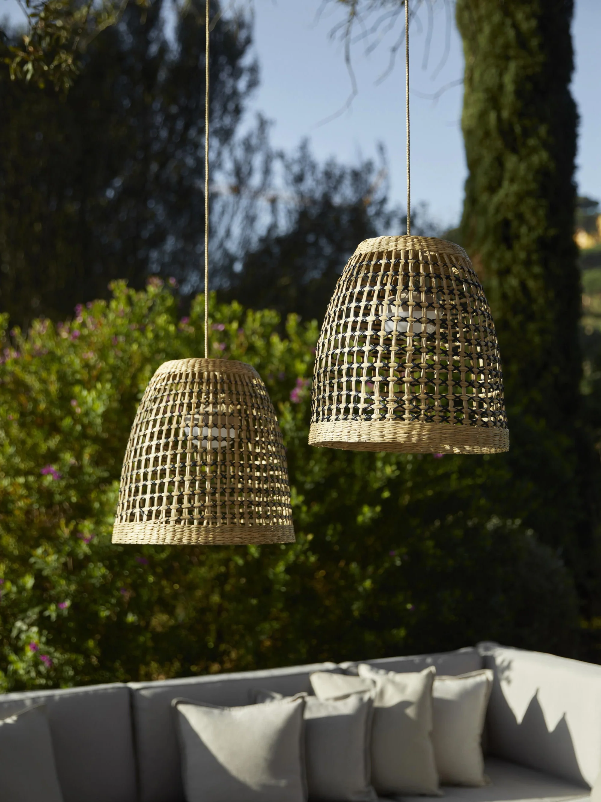 Handgefertigte mobile LED-Pendelleuchte Positano, dimmbar