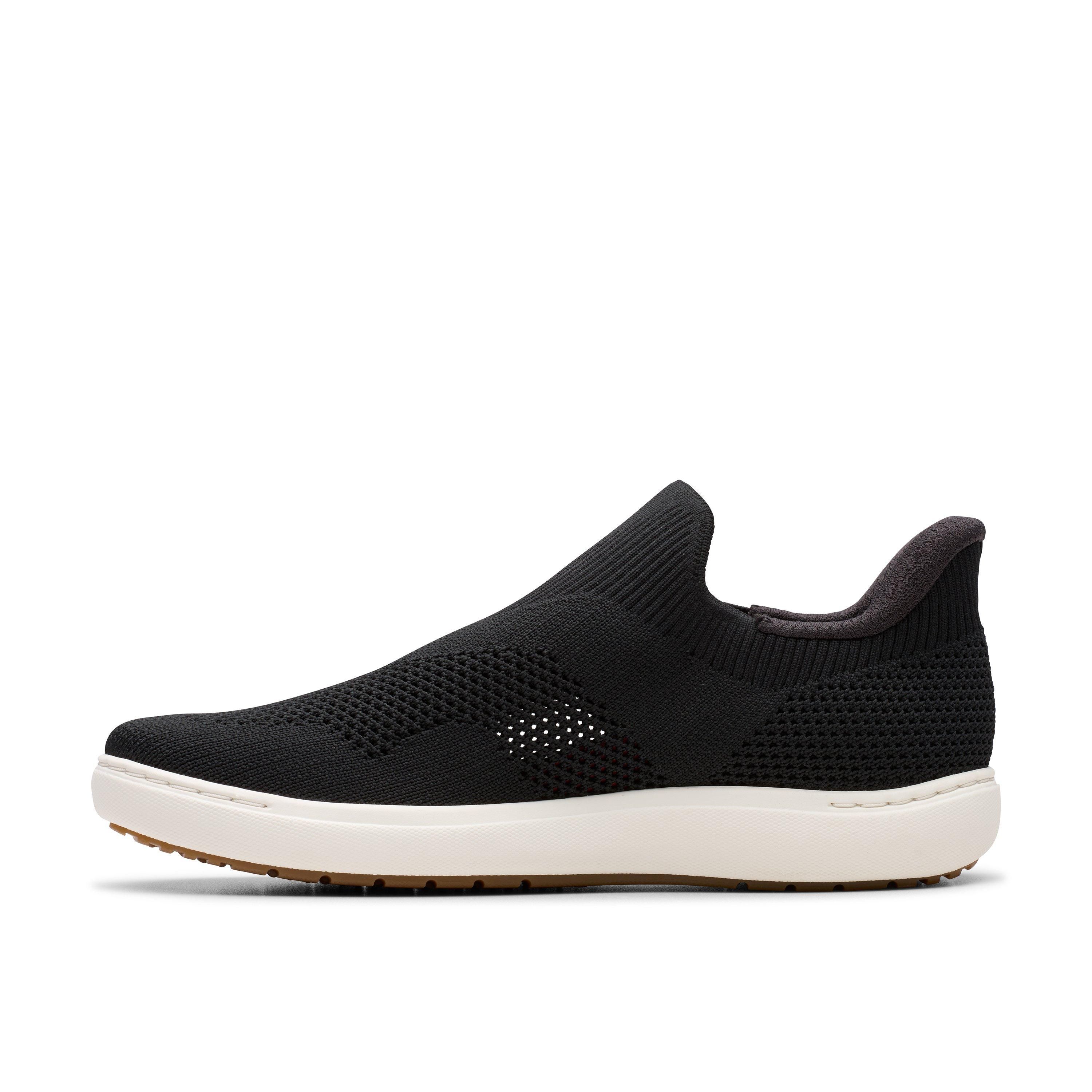 Clarks Nalle Step Black Knit Slip Ons