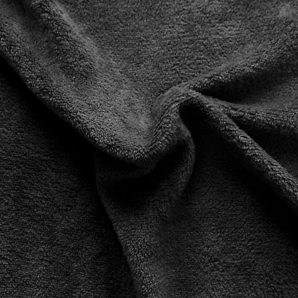 Couverture unie en molleton (180x220 cm - Gris Foncé)