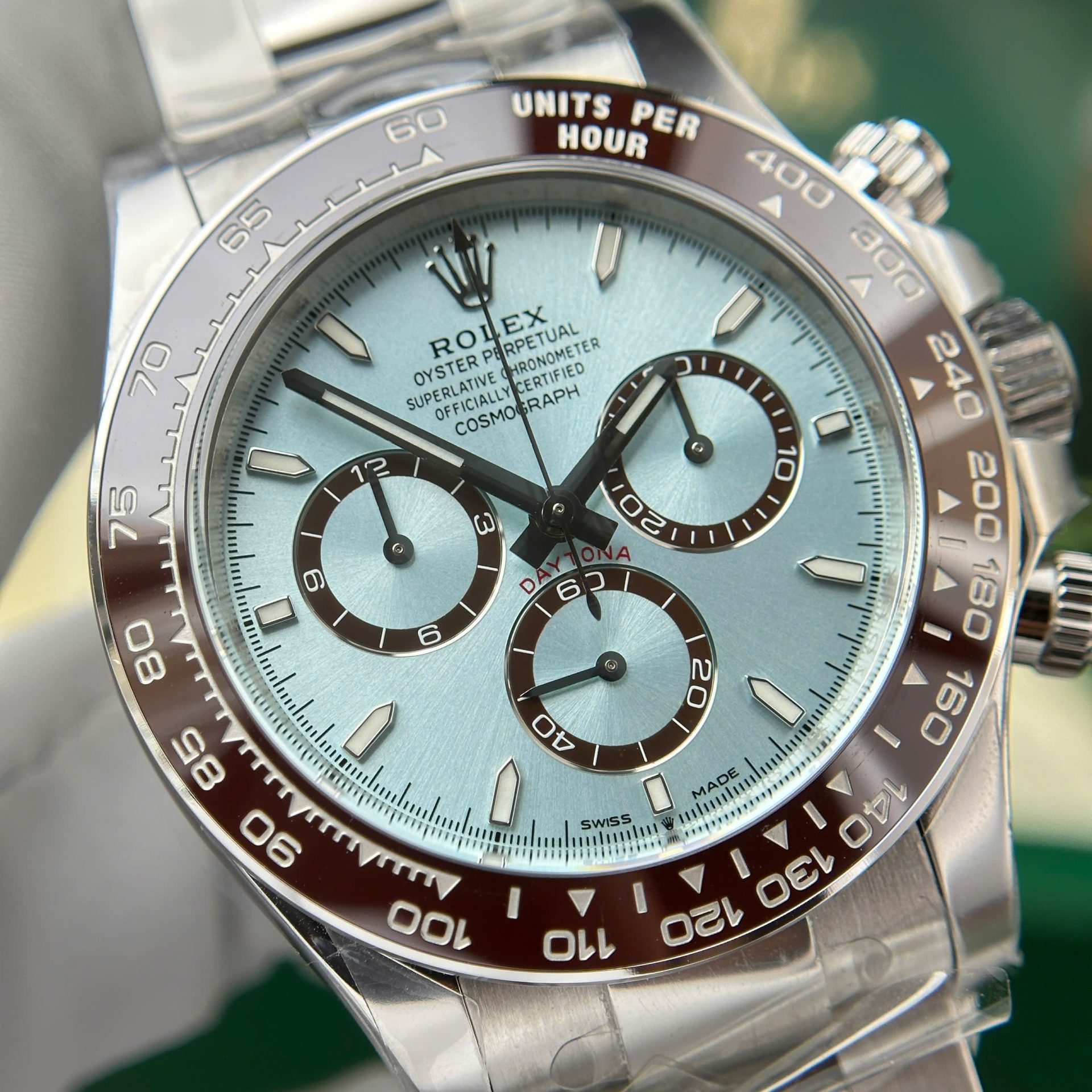 Rolex Daytona 126506 904L Steel Ice Blue Dial 40mm Oyster Super Clone
