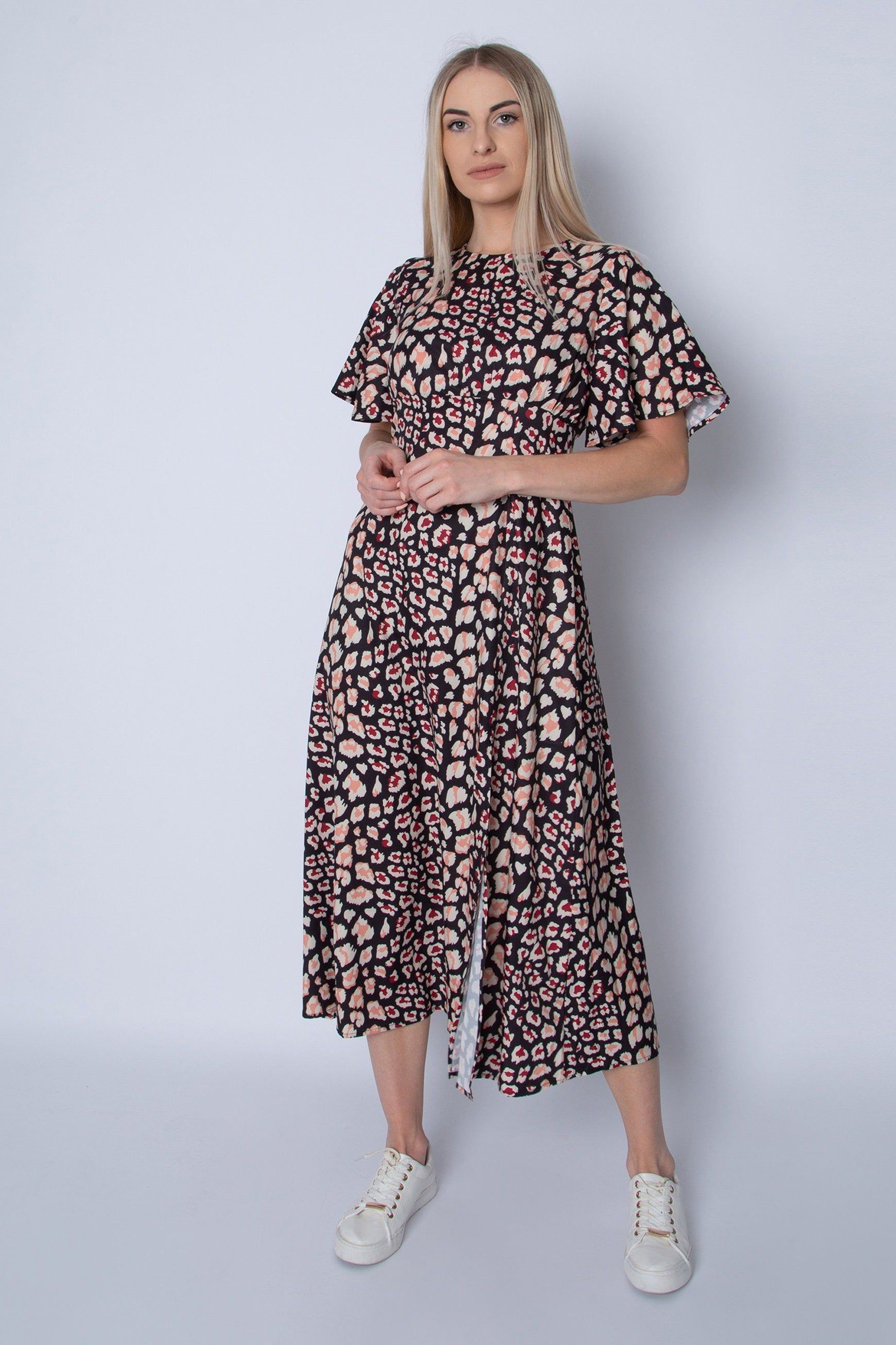 Cutie London Short Sleeve Animal Print Dress
