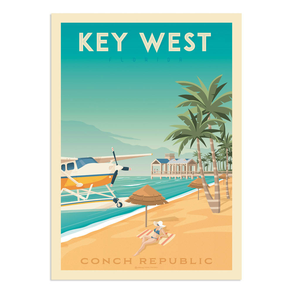 - Affiche Key West  50x70 cm