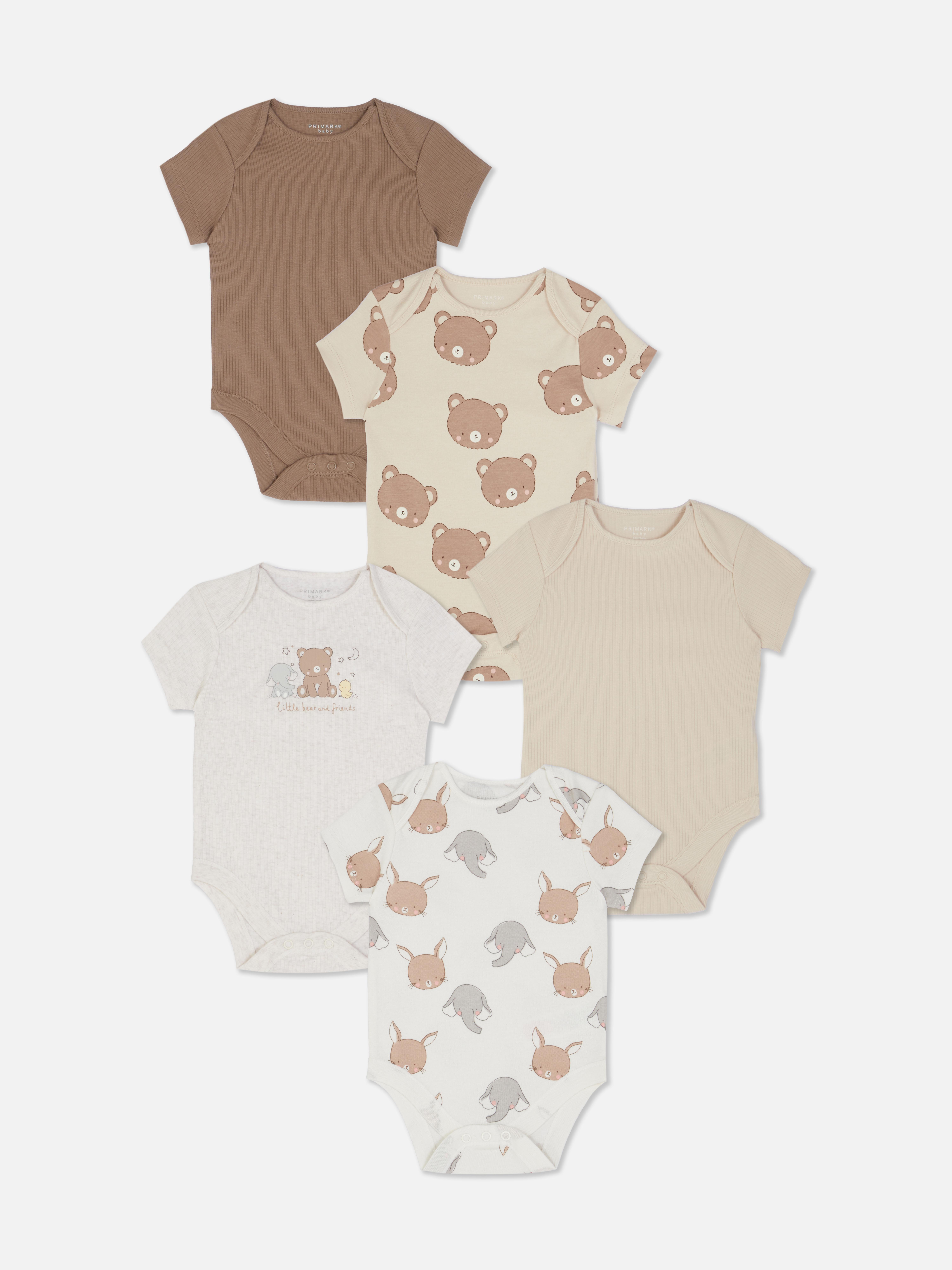 0-36mths | 5pk Patterned Bodysuits