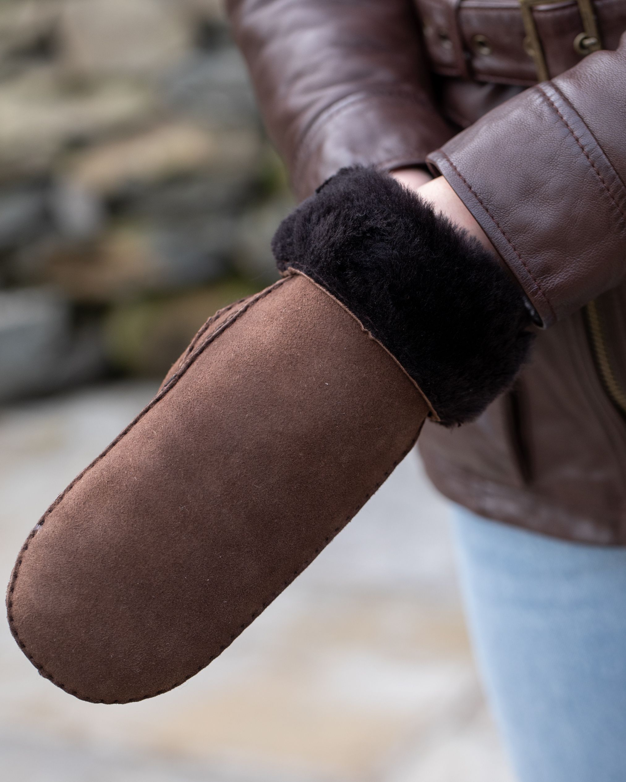 Lakeland Leather Ladies' Classic Sheepskin Mittens