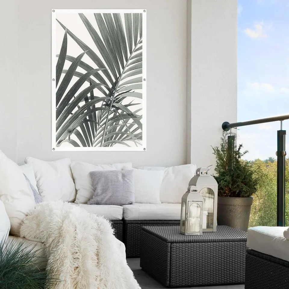 Tuinposter Palmbladeren - 120 x 80 - Groen