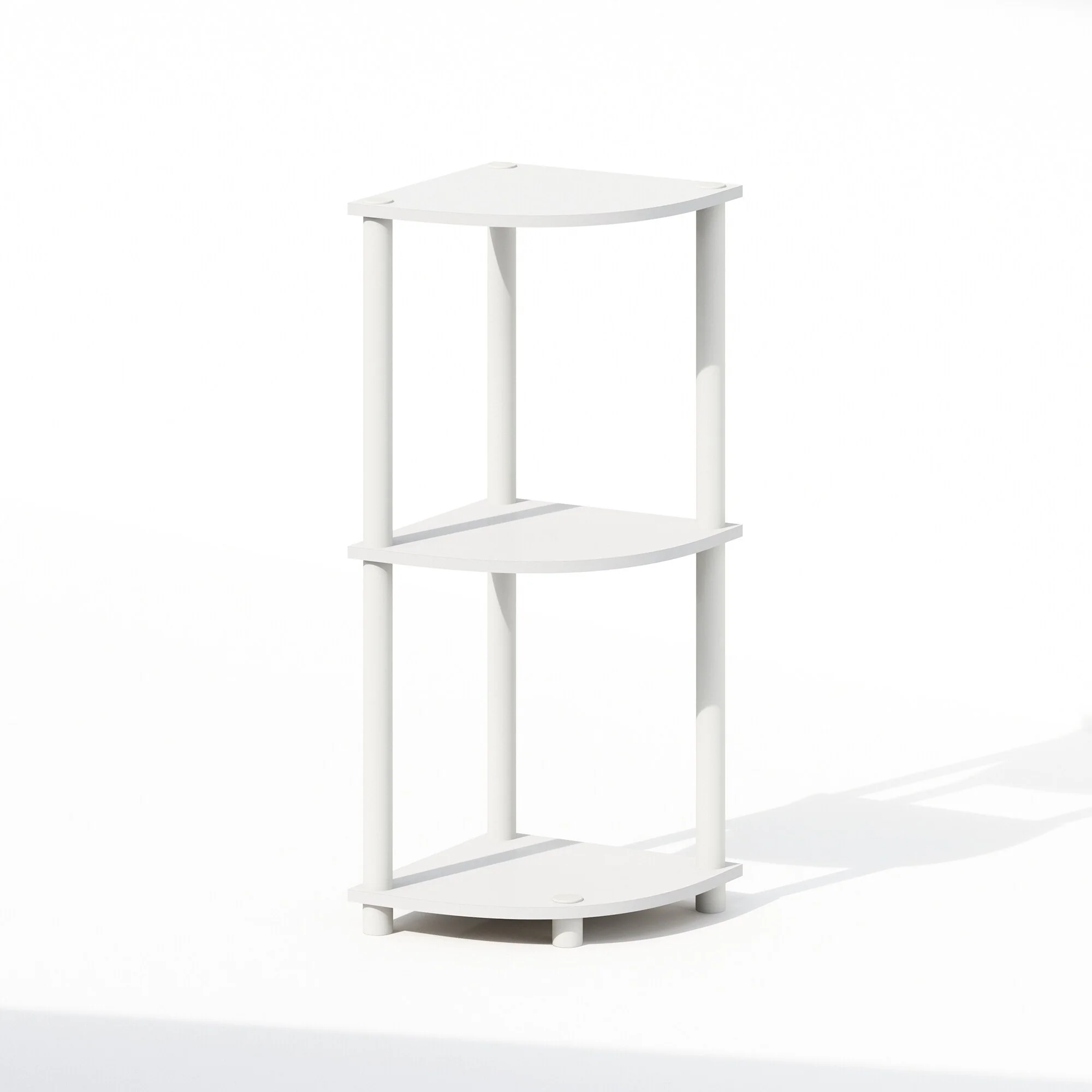 Furinno Turn-N-Tube 3-Tier Multipurpose Corner Shelf, Display Shelf