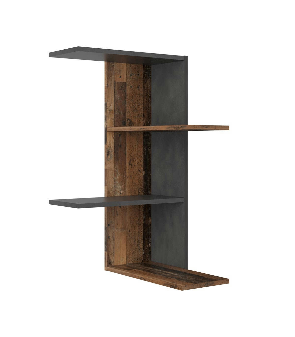 HAARLEM - Etagère Murale d'Angle 4 Plateaux H77 cm