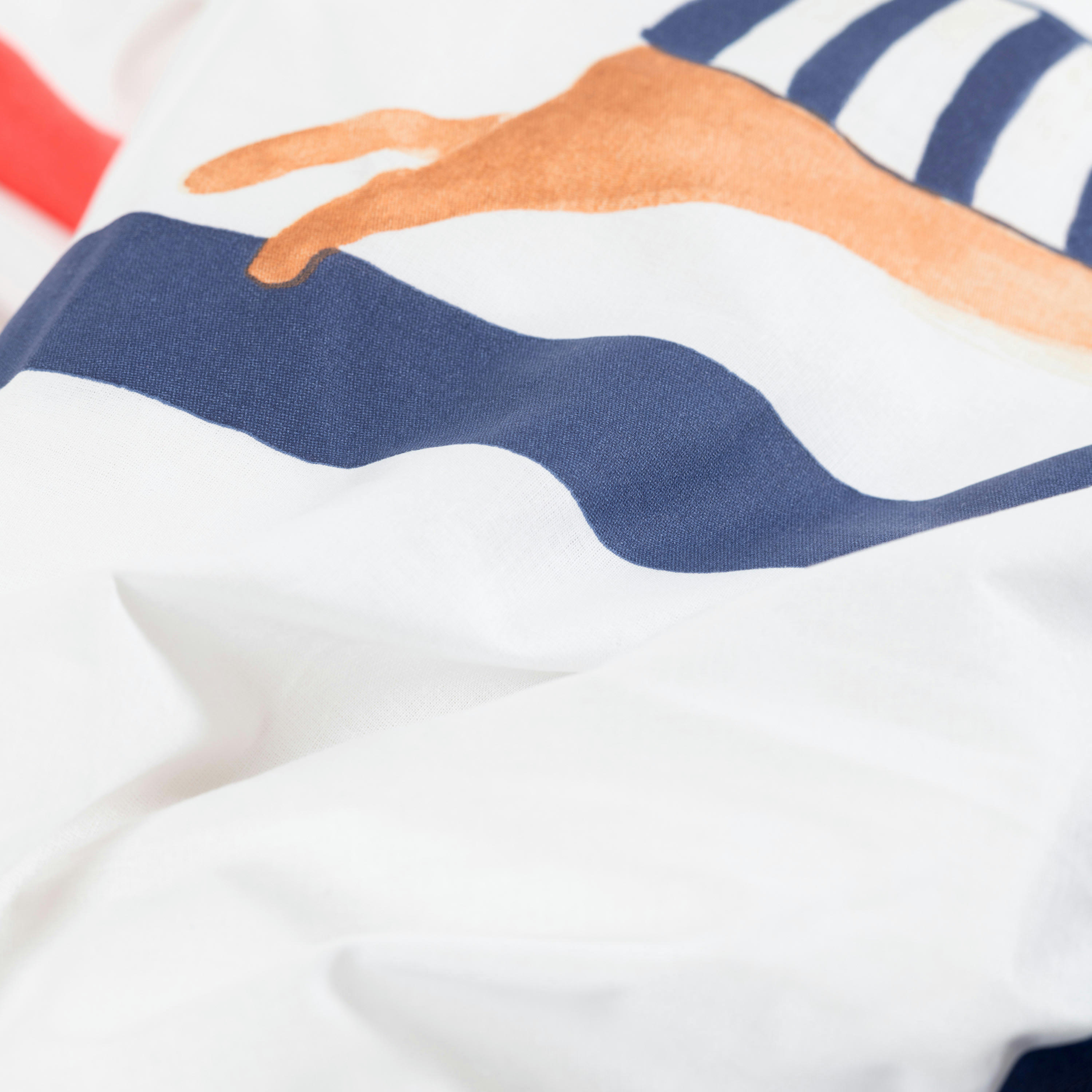 PTITCHIC - Housse de couette enfant réversible coton bio  bleu 200x200