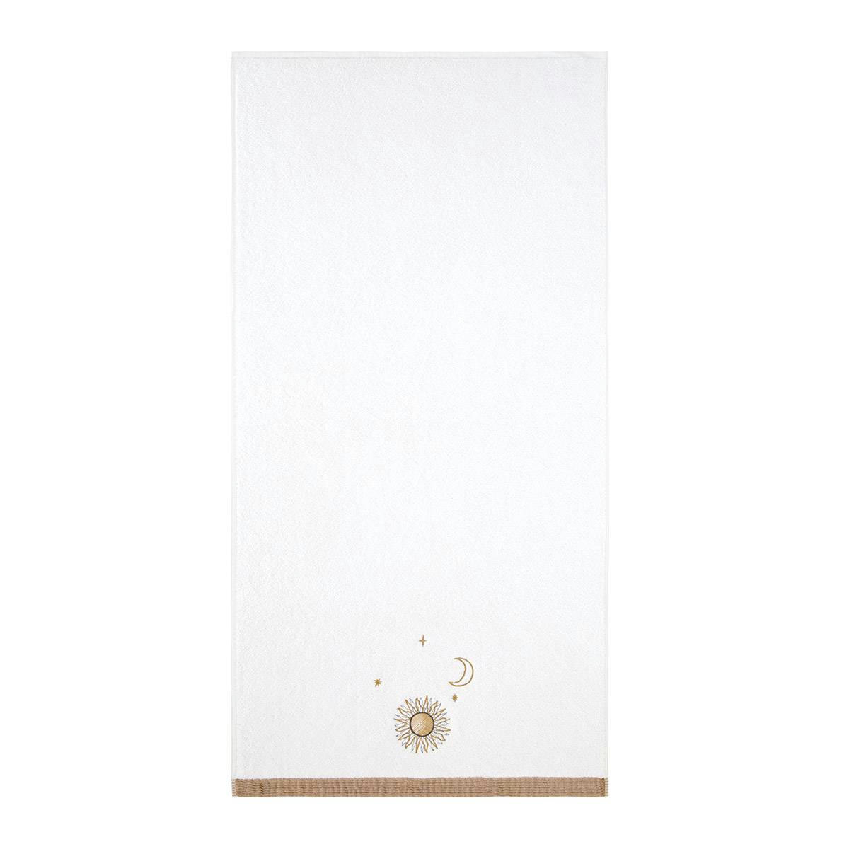 ASTRES - Serviette de bain en  coton blanc 70 x 140 cm
