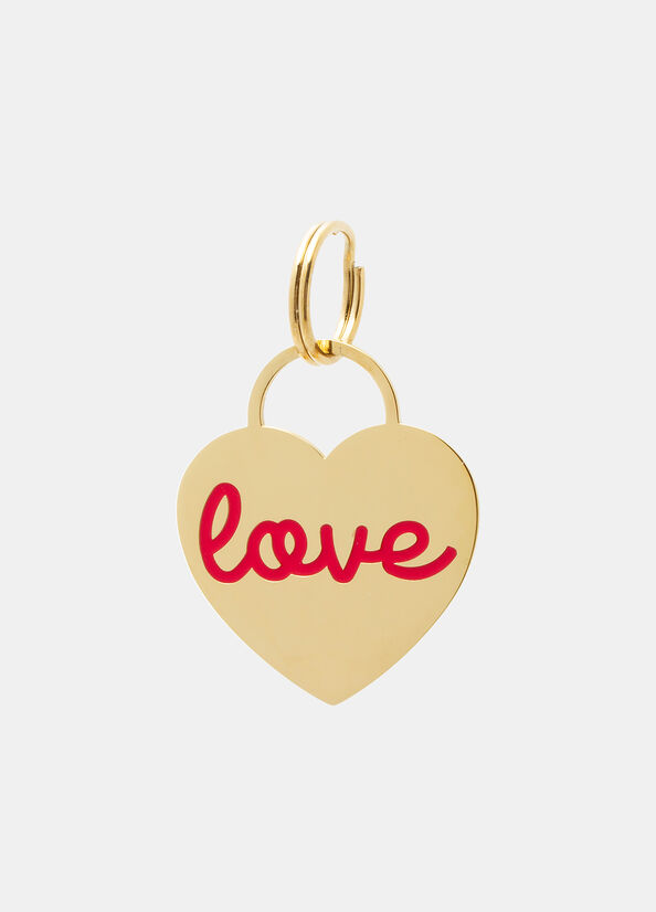 Medagliette cuore stampa Love