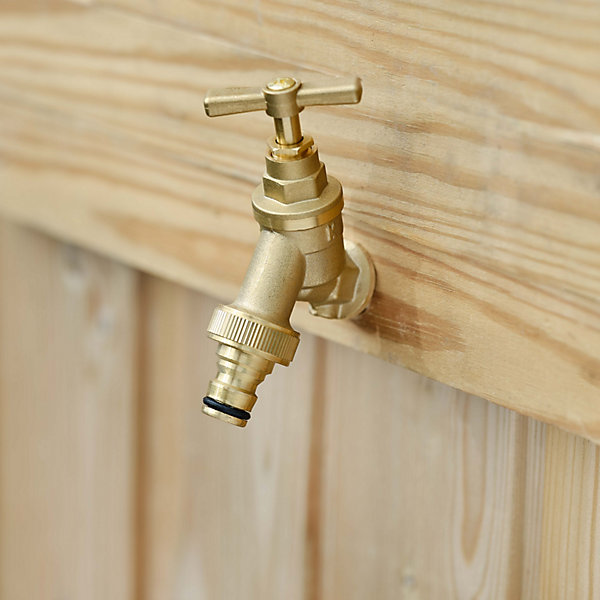 Nez de robinet laiton GoodHome coloris or
